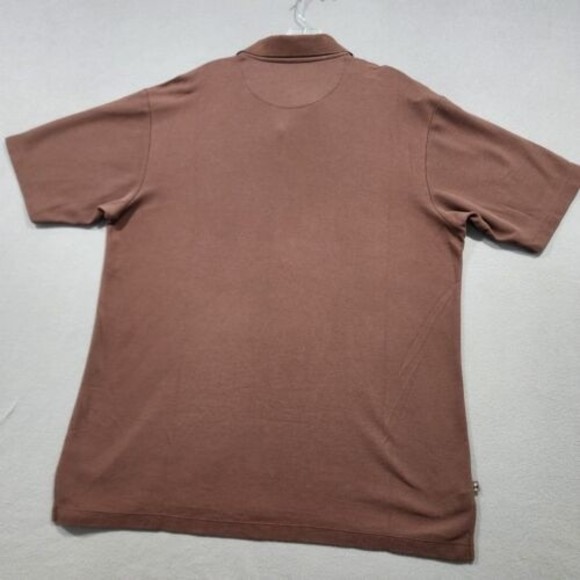 Tommy Bahama Polo Shirt Mens Large Brown Solid Short Sleeve - Picture 14 of 15